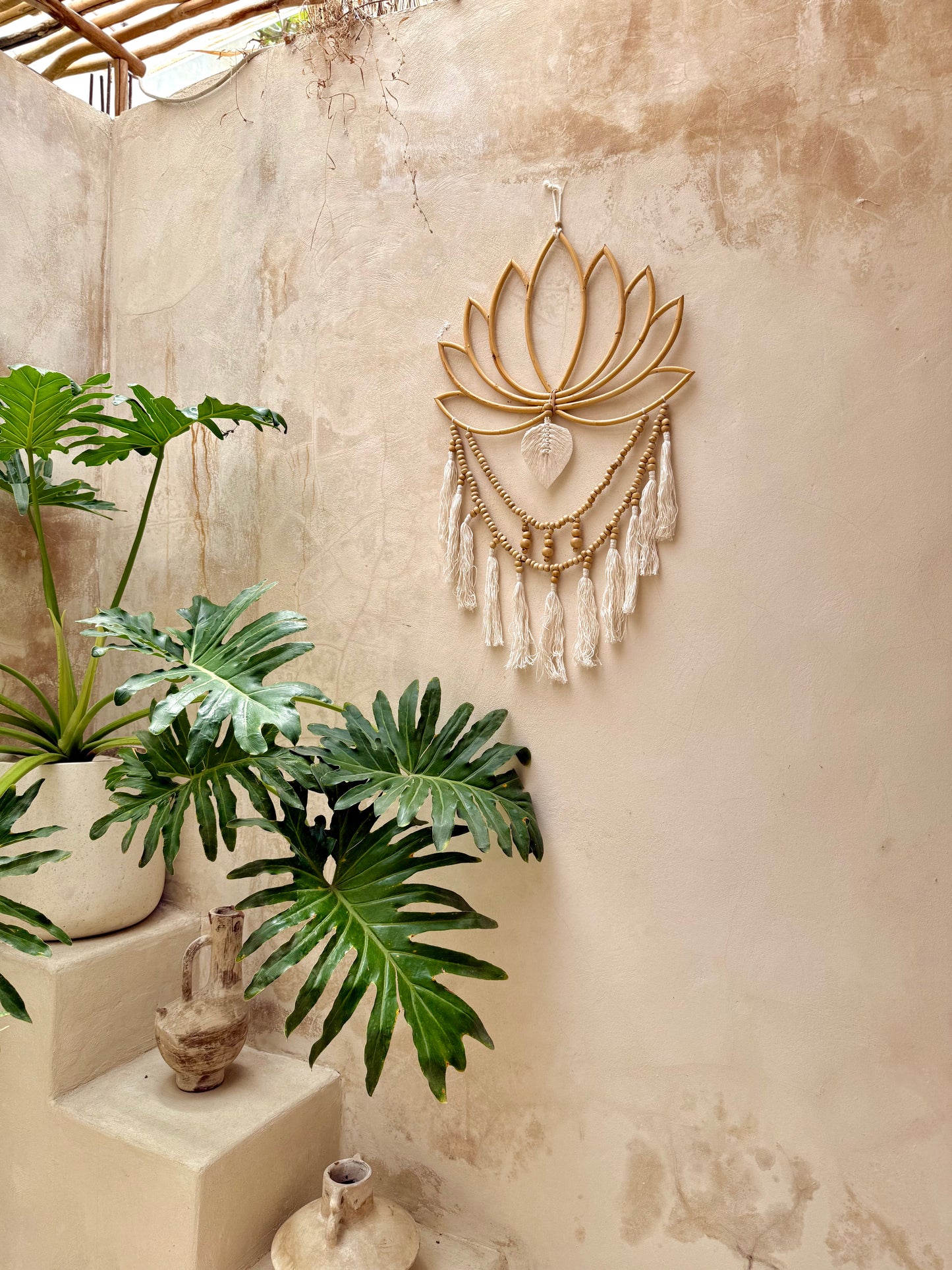 Attrape-rêves fleur de lotus – suspension décorative de Bali