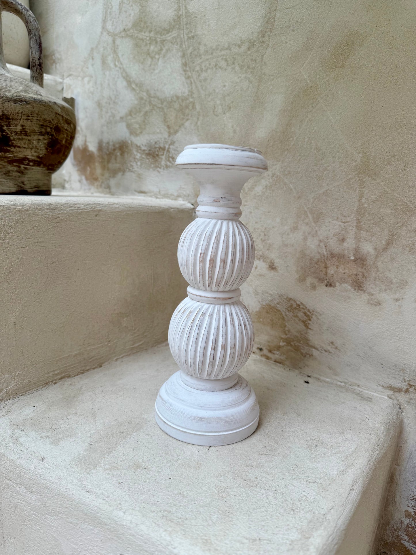 Chandelier en bois naturel – esprit bohème de Bali