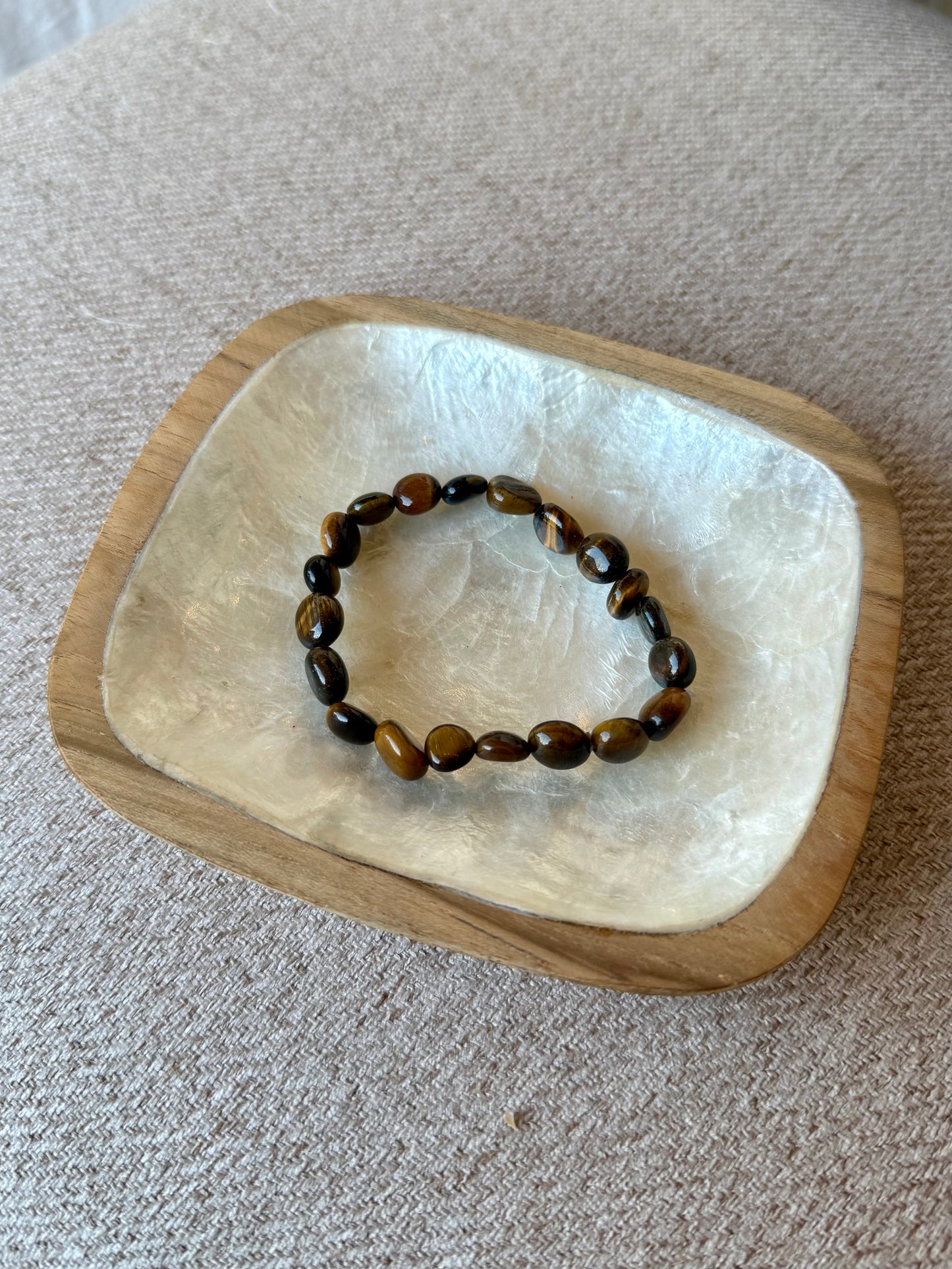 Bracelet en Œil de Tigre – Pierre de protection – Fait main à Bali