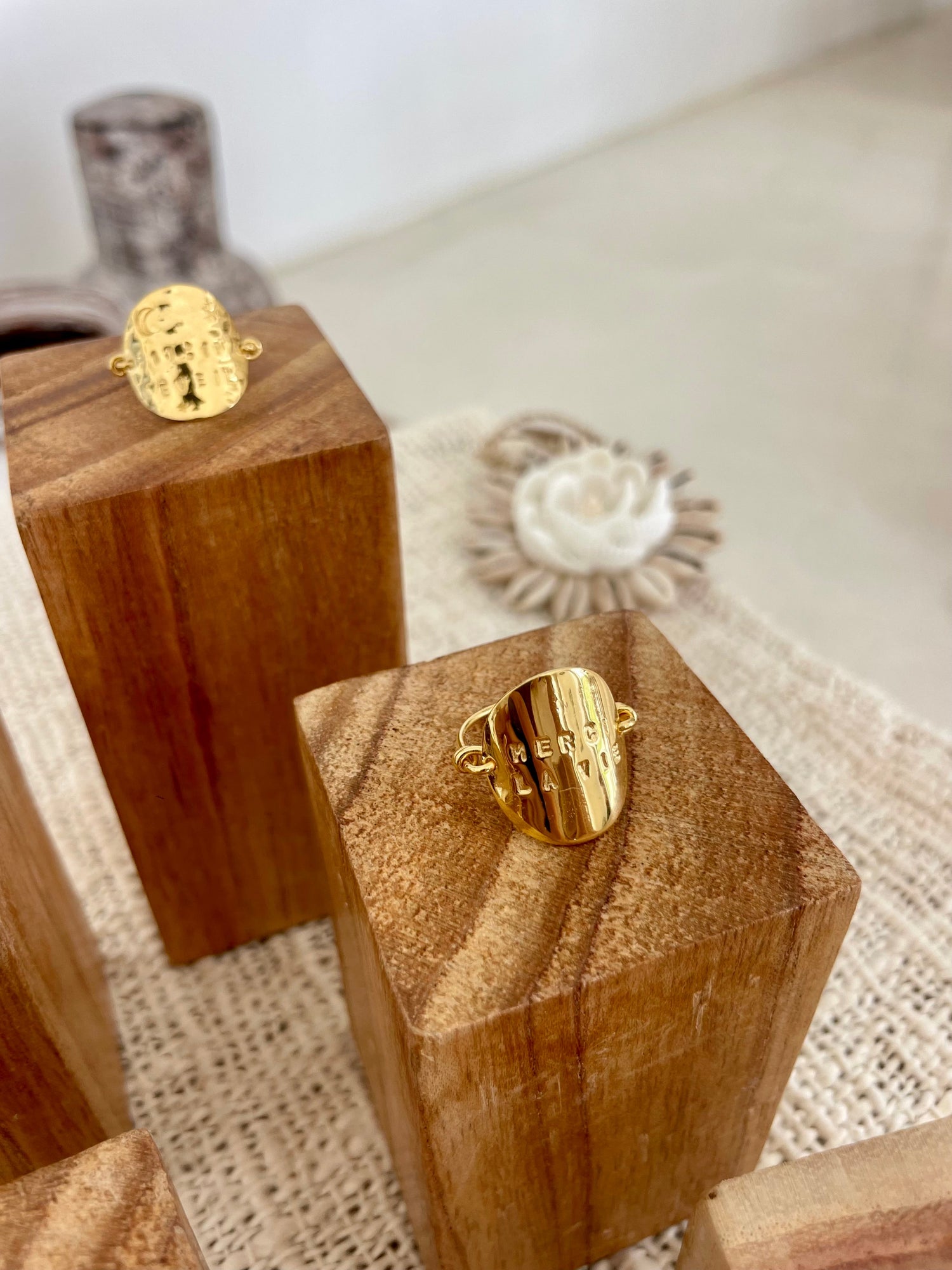 Bijoux en laiton plaqué or