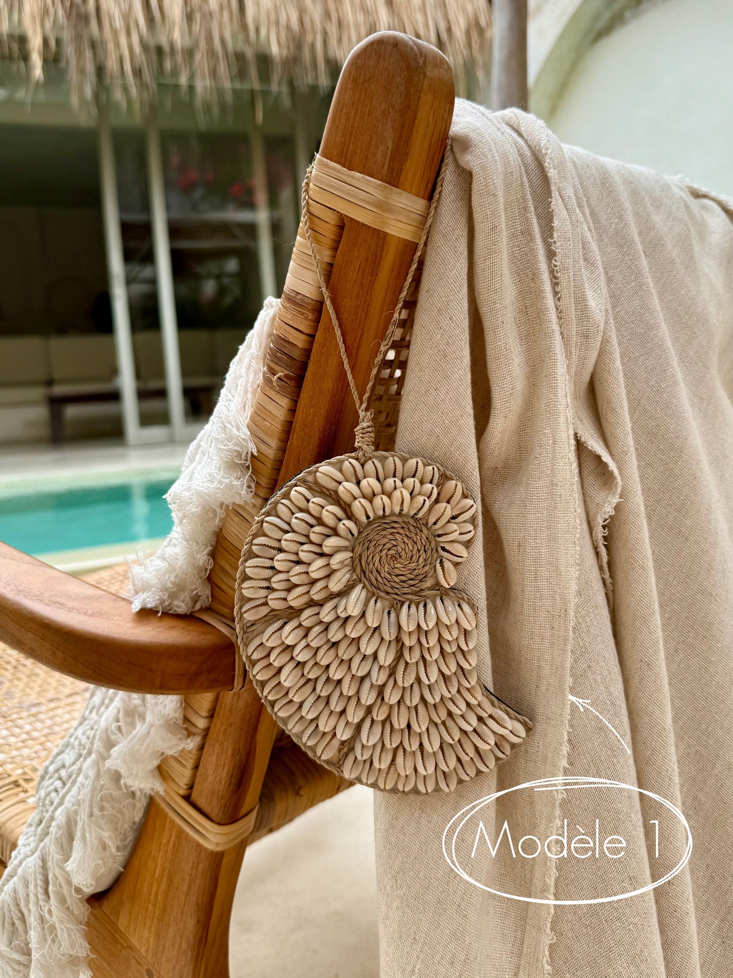 Suspension coquillage – décoration murale bohème de Bali