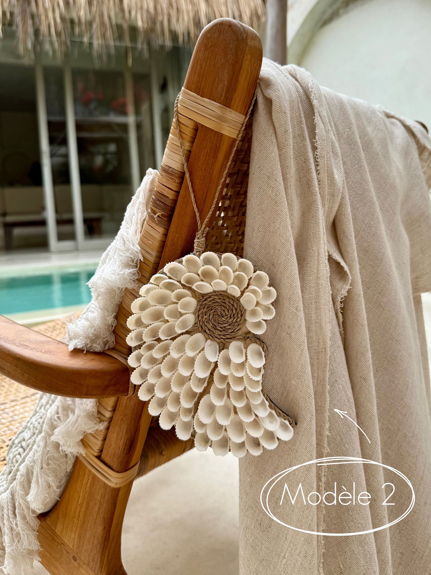 Suspension coquillage – décoration murale bohème de Bali