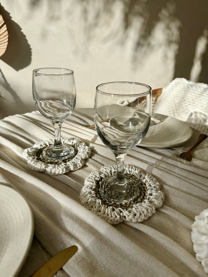 Dessous de verre bohème – création artisanale naturelle de Bali