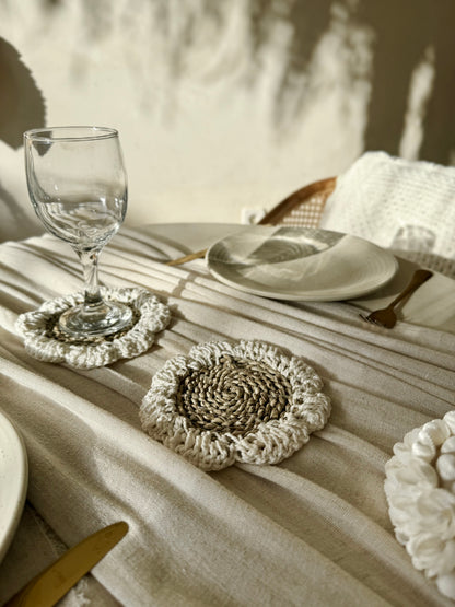 Dessous de verre bohème – création artisanale naturelle de Bali