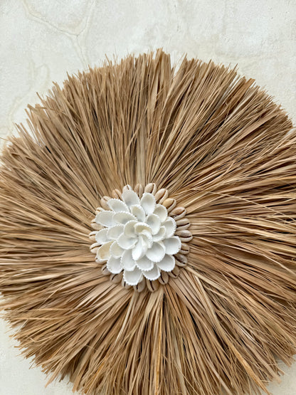 Rond mural en coquillages Anadara et Cauris – esprit naturel et tropical