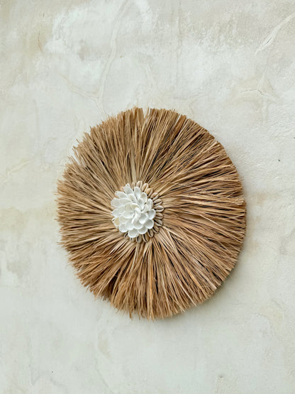 Rond mural en coquillages Anadara et Cauris – esprit naturel et tropical