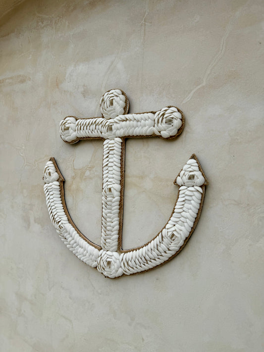 Ancre marine en coquillages Anadara – décoration murale bohème de Bali