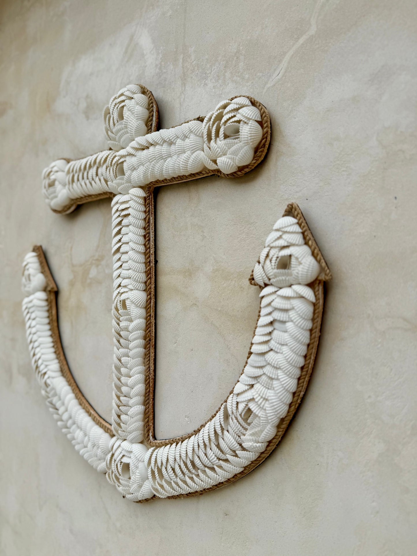Ancre marine en coquillages Anadara – décoration murale bohème de Bali