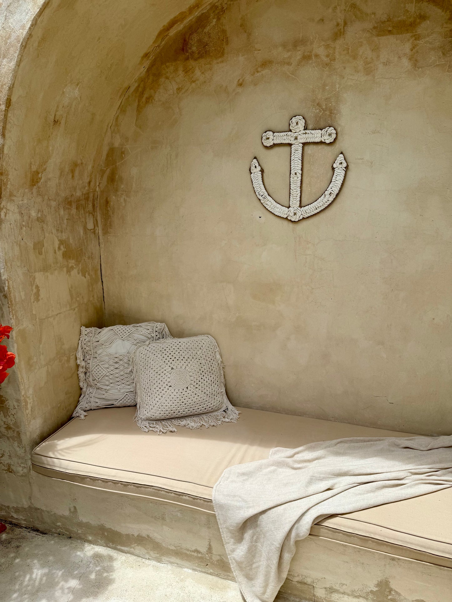 Ancre marine en coquillages Anadara – décoration murale bohème de Bali