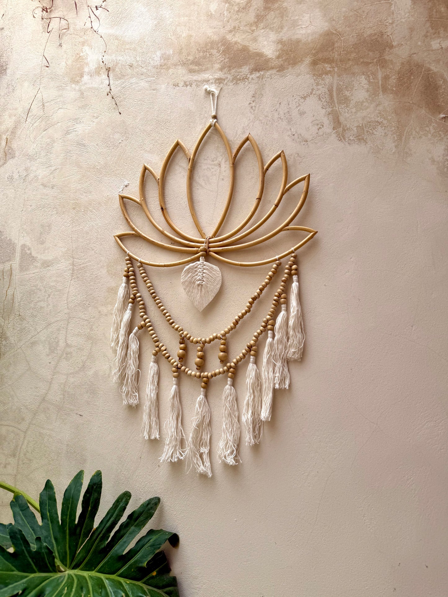 Attrape-rêves fleur de lotus – suspension décorative de Bali