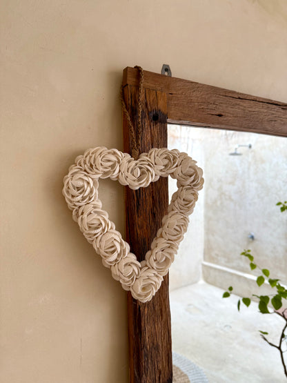 Grand cœur en coquillages Anadara – décoration naturelle et artisanale de Bali