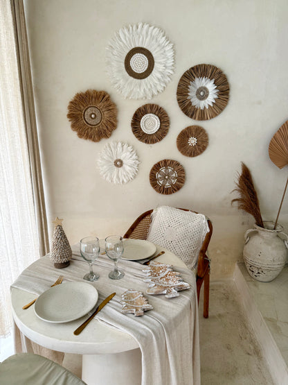 Sapin de Noël en bois et coquillages – décoration artisanale bohème