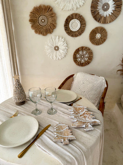 Sapin de Noël en bois – décoration artisanale balinaise