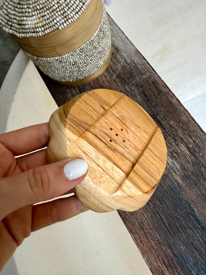 Porte-savon fleur en bois de manguier et nacre – charme artisanal et praticité