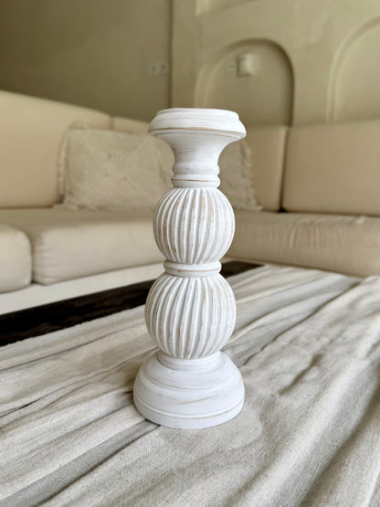 Chandelier en bois naturel – esprit bohème de Bali