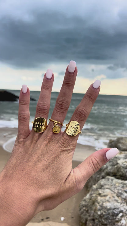 Bague “11:11 Éveil” – Laiton plaqué or, symbole d’éveil et d’intuition